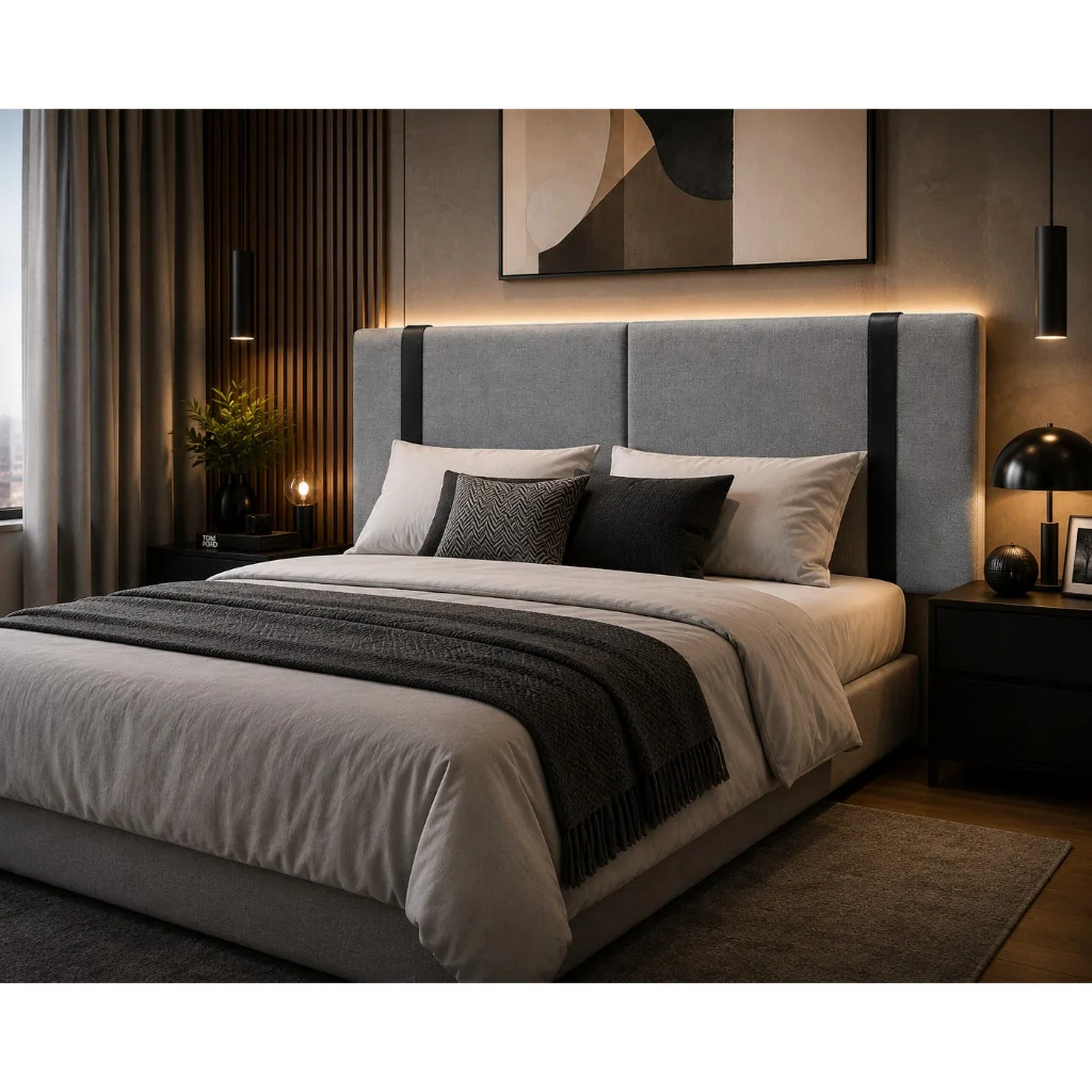 Cabeceira Painel Linho/Courino Casal Queen Solteiro - Várias Cores Cama Box