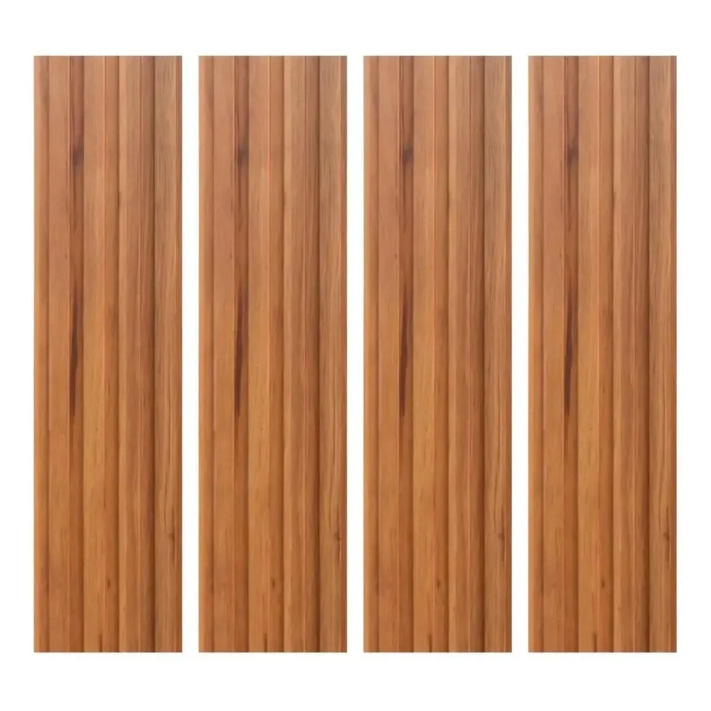 Painel Ripado Lâmina 16cm X 2,90m Ecológica Á Prova D'água Cor Freijo Painel Ripado Poliestireno