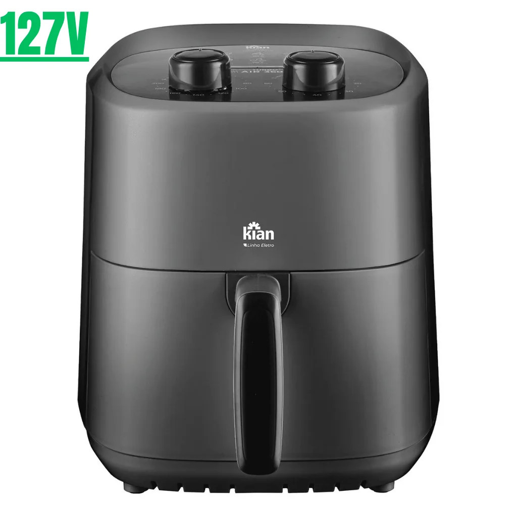 Air Fryer 3,5L Kian AF-105 Preto 127V 1200W – Fritadeira Sem Óleo | Turbo Air 360°