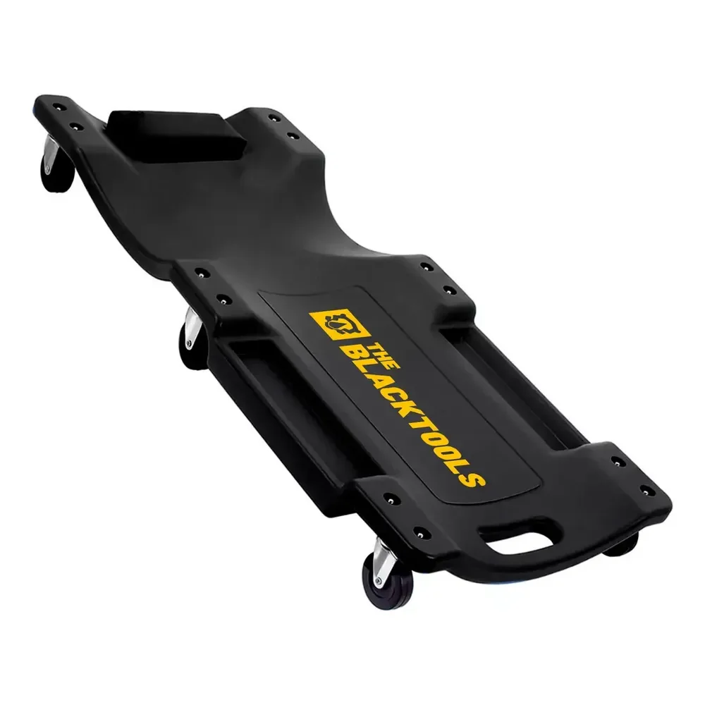 Carrinho Tipo Esteira Para Mecânico Profissional Com Encosto Bte2000 The Black Tools