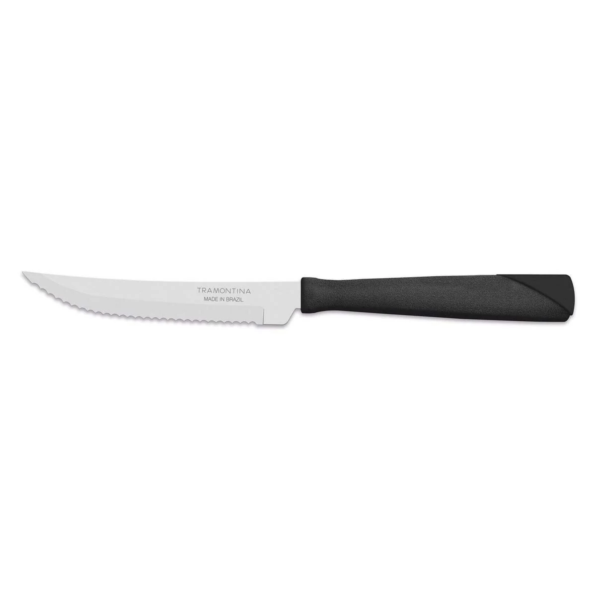 Conjunto de Facas para Churrasco Tramontina New Kolor com Lâminas em Aço Inox e Cabos de Polipropileno Preto 3 Peças
