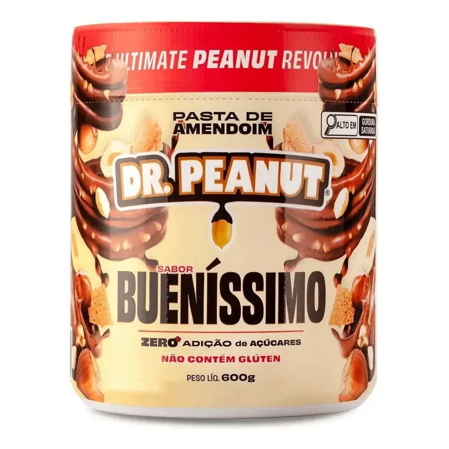 Pasta De Amendoim Com Whey Protein Bueníssimo 600g Dr. Peanut