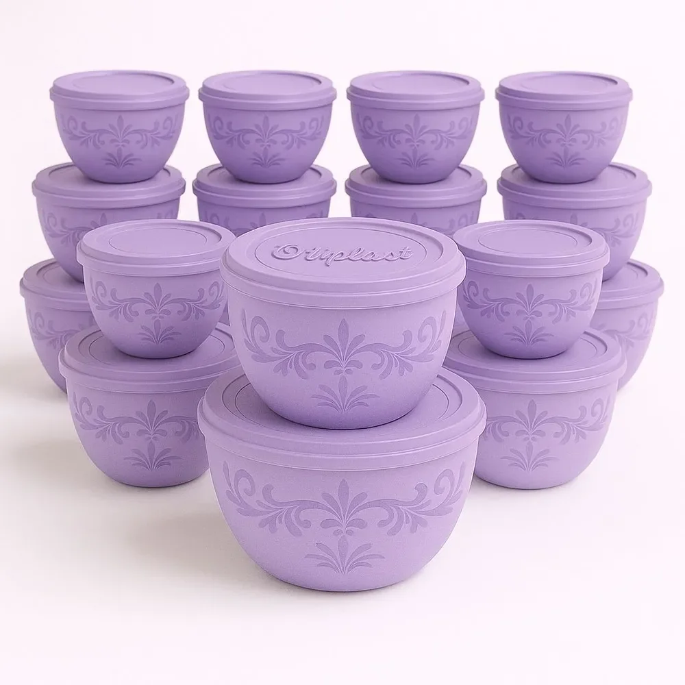 Título: Conjunto com 10 Potes Bowl Personalizado 1L Oliplast