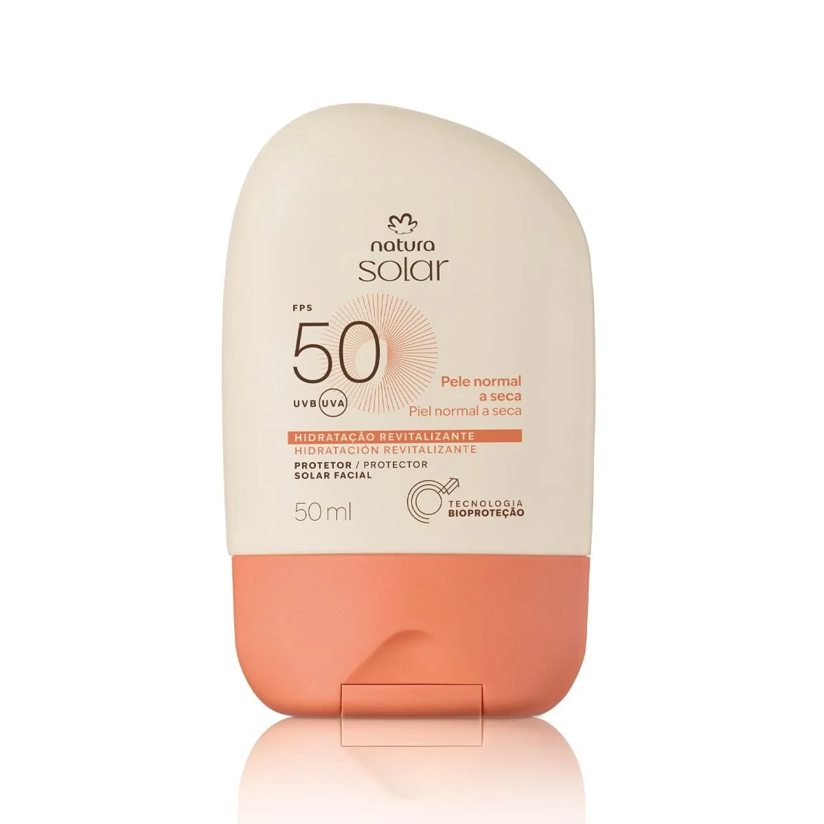 Protetor Solar Facial Pele Normal a Seca FPS 50 Natura Solar