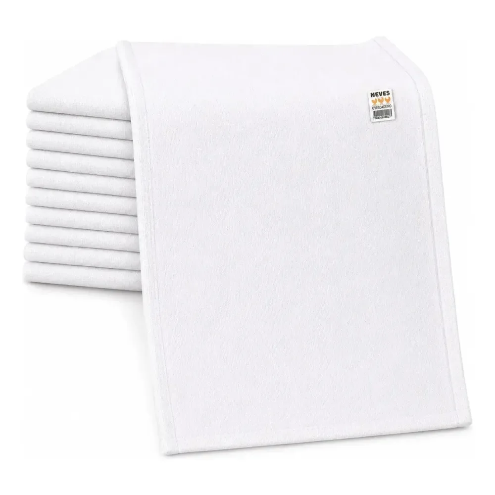 Kit 10 Panos De Prato Branco Neves De Algodão Liso Para Pintar Tipo Pé De Galinha 100% Algodão