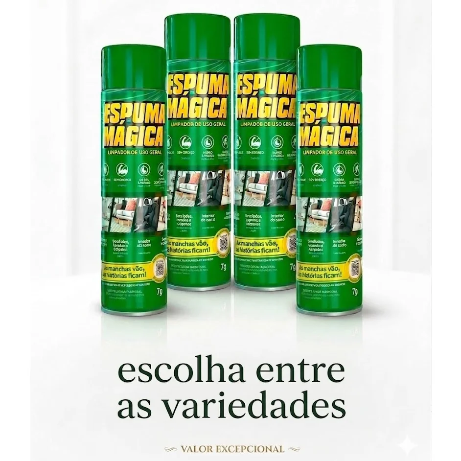Espuma Magica Limpador Instantâneo De Uso Geral 400ml - Escolha a Variedade