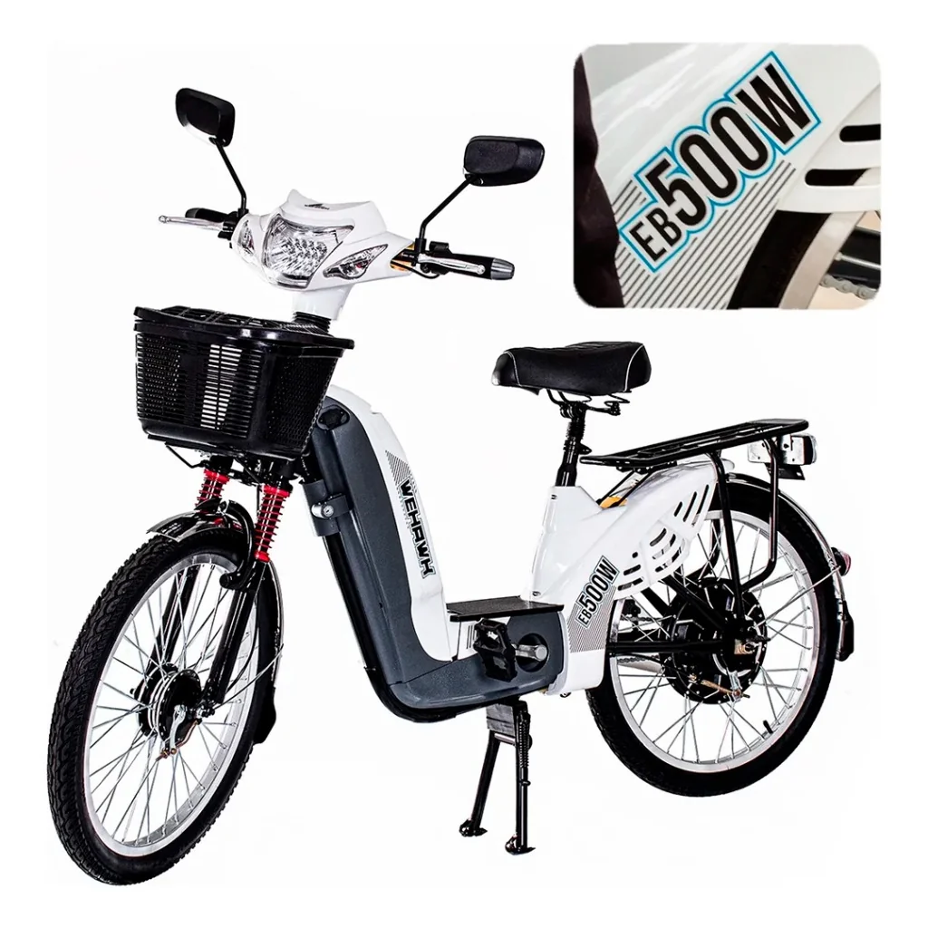 Bicicleta Scooter Elétrica 500W WeHawk WX-01 EB com Bateria Chumbo Removível Sem CNH 🇧🇷
