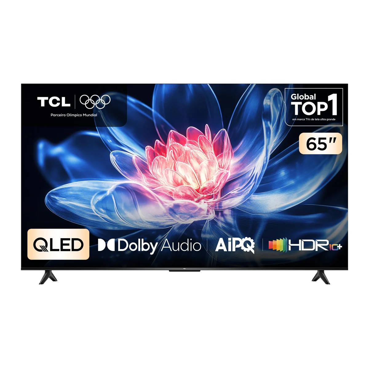 Smart TV TCL 65 Polegadas QLED 4K T6C WiFi Bluetooth Google TV Tela HVA e HDR10+ 65T6C