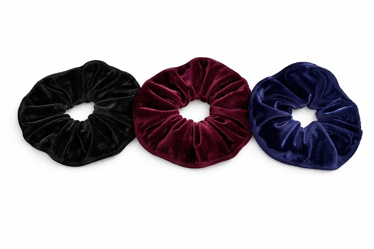 xuxinha de Veludo – kits com 2 ou 3 unidades. (PRETO - VINHO - AZUL)