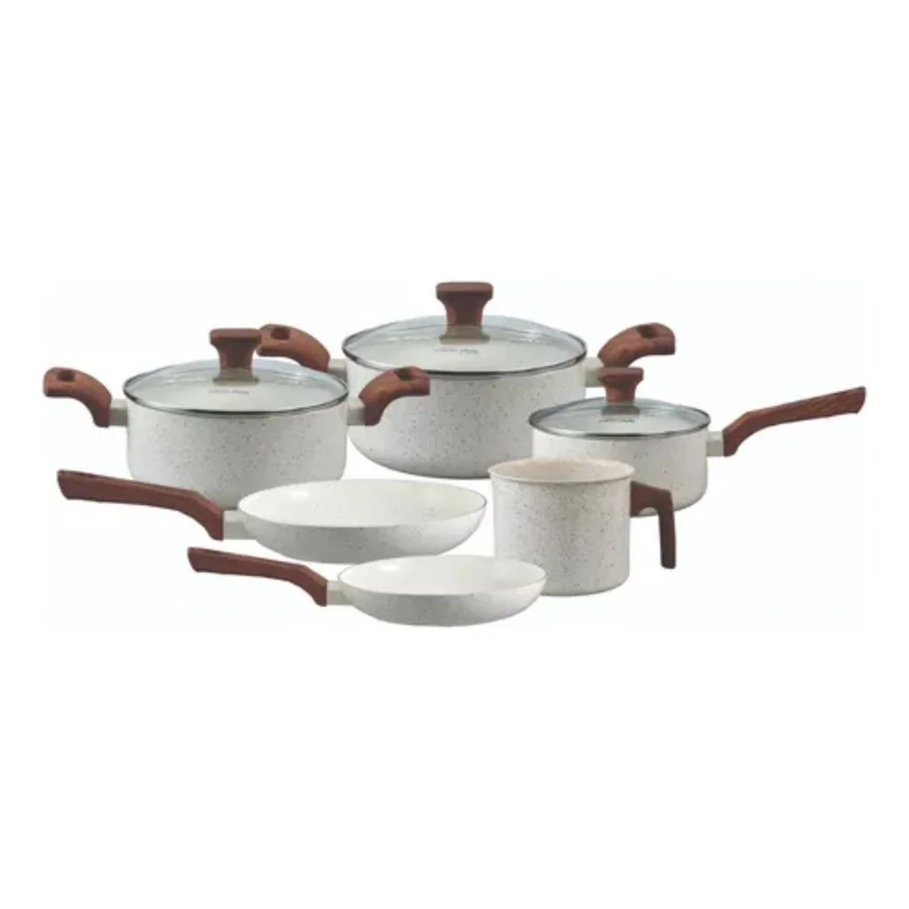 Jogo de Panelas 6 Peças de Indução Com Revestimento Ceramico Pratic Cook Mimo Style