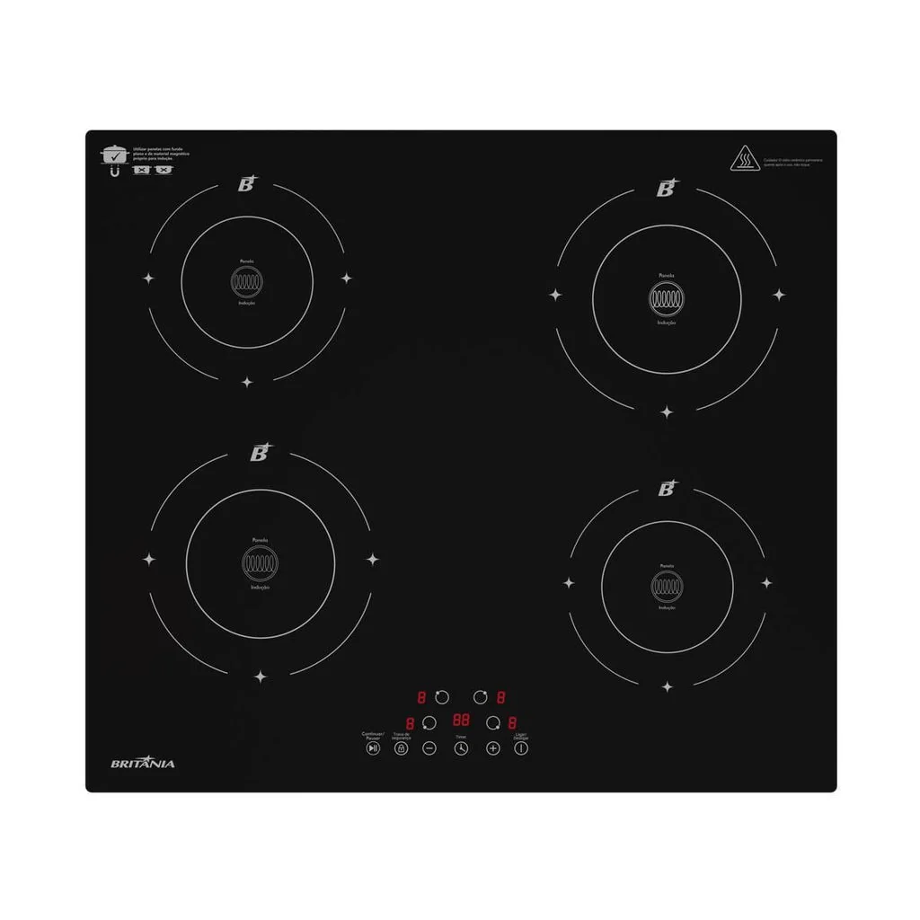 Cooktop 4 Bocas de Indução Britânia BCTE40A
