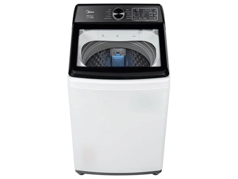 Lavadora de Roupas Midea 12kg 10 Programas de Lavagem Branco Wave Impeller MAV04W120/WKBR05