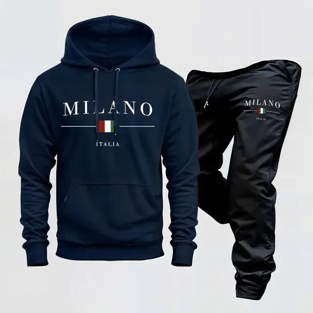 Conjunto Moletom Milano It Calça E Blusa Frio Canguru Capuz
