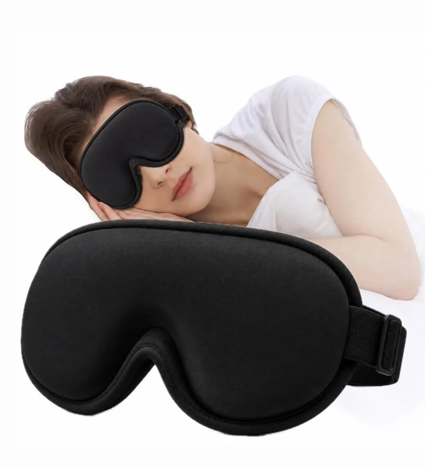 Máscara de Dormir 3D Blackout Total – Tapa Olho Confortável com Bloqueio de Luz – Ideal para Sono Profundo, Viagem e Descanso Premium