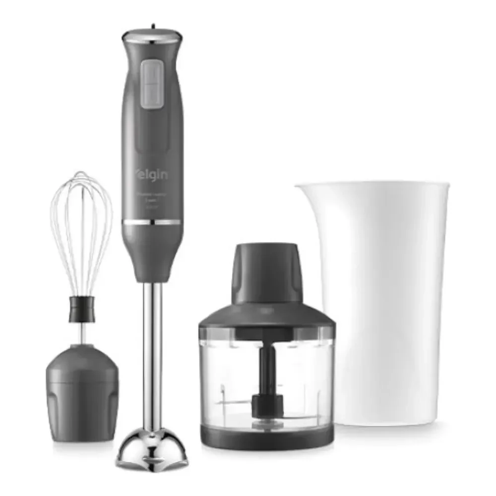 Mixer Power Inox 3 Em 1 600w Elgin Lunar - Cor Cinza Lunar 127v