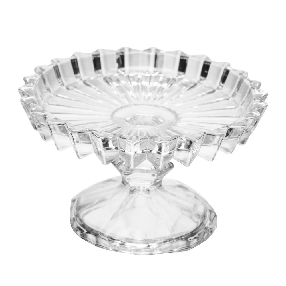 Prato com Pé para Doce Cristal Geneva 14cm Luxo - Wolff