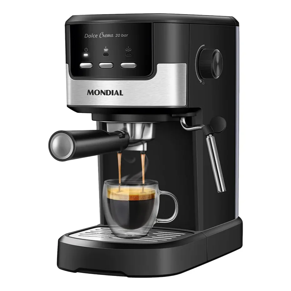 Cafeteira Espresso Mondial Dolce Crema 20 Bar Inox 1200W