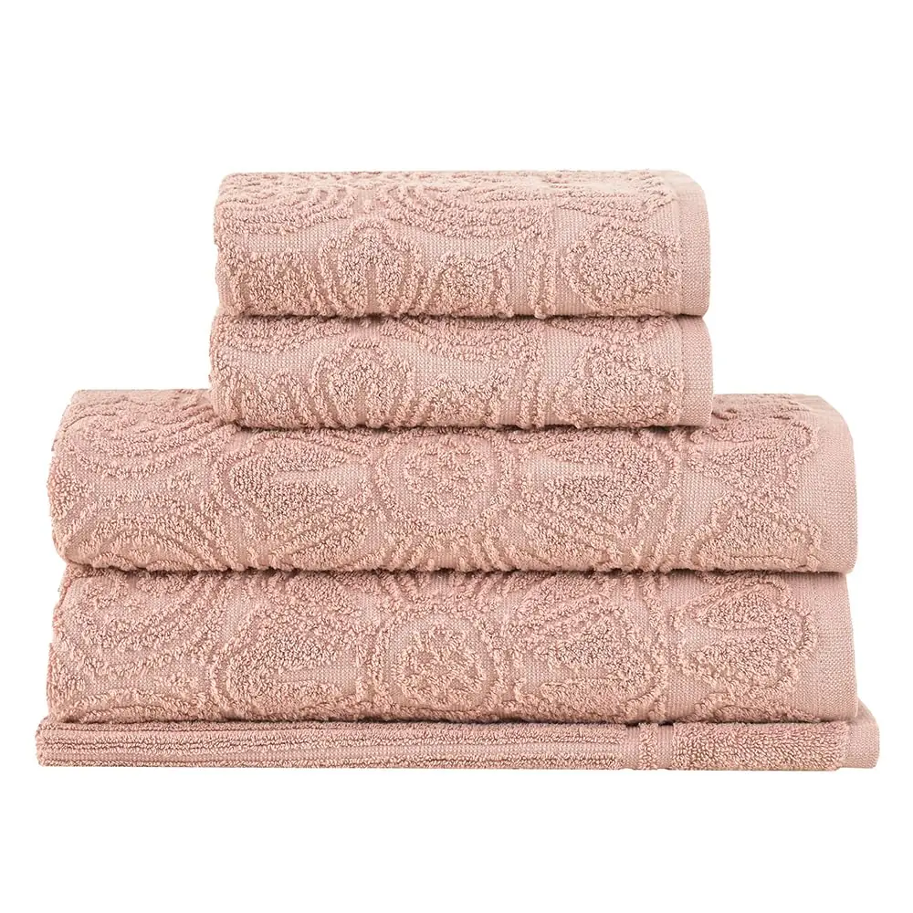 Buddemeyer Jogo de toalhas Florentina Extra Soft Banho Rose 5 peças