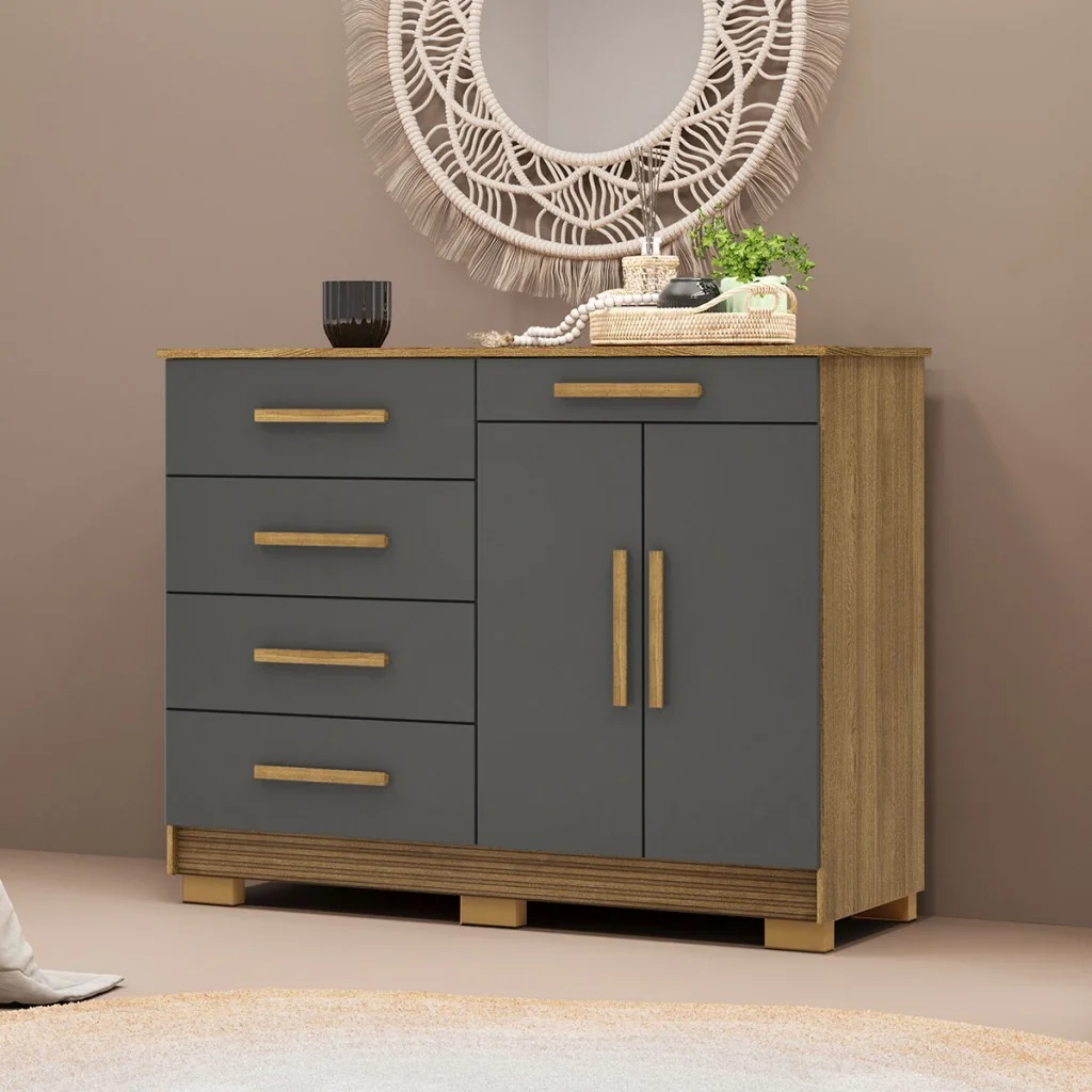 Cômoda Jasper 2 Portas 5 Gavetas