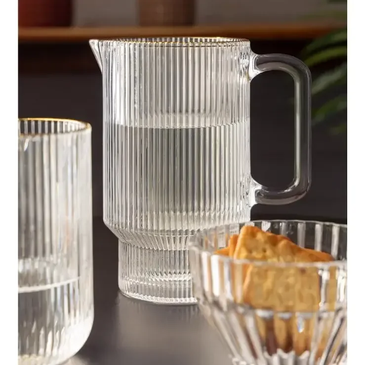 Jarra Wolff Lines De Cristal Com Fio De Ouro 900ml