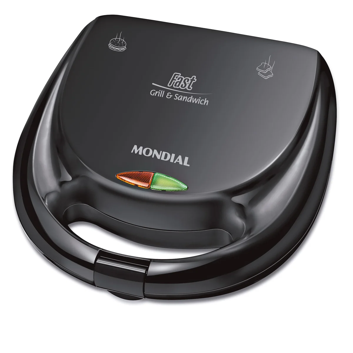 🛍 MONDIAL Sanduicheira Fast Grill & Sandwich, Preto, 750W, 220V - S-12