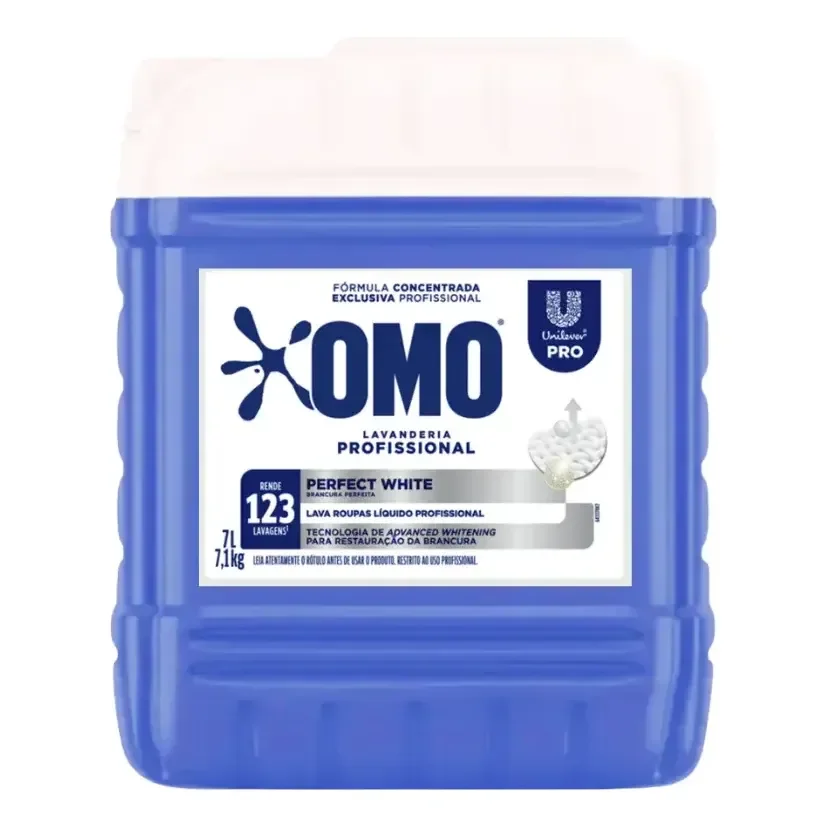 Omo Lava Roupas Líquido Profissional Perfect White 7l