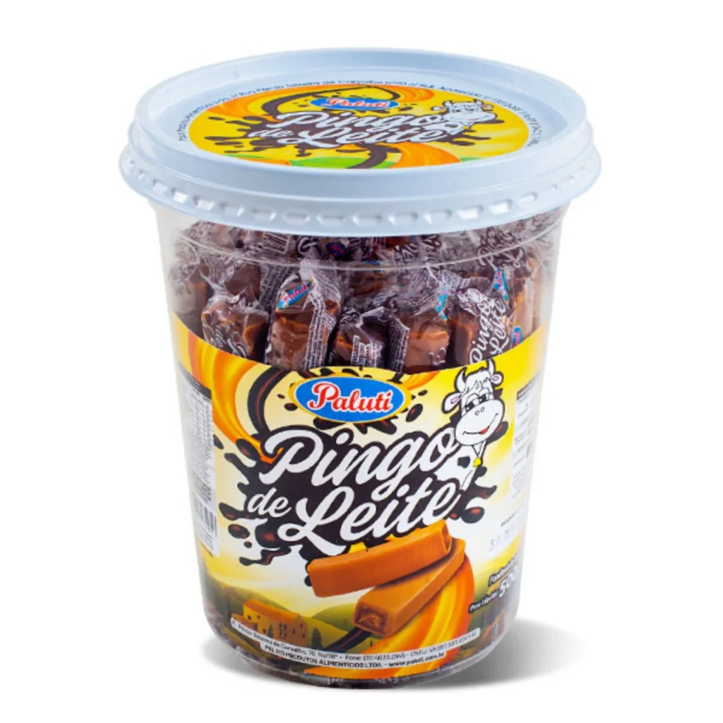 Pote Doce Pingo De Leite 500g C/50 Undades Paluti