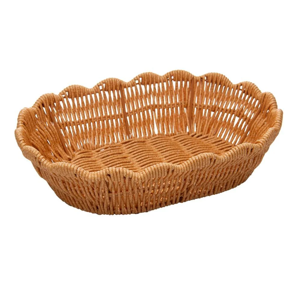 Cesta Organizadora de Rattan Natural Terraço 25cm - Lyor