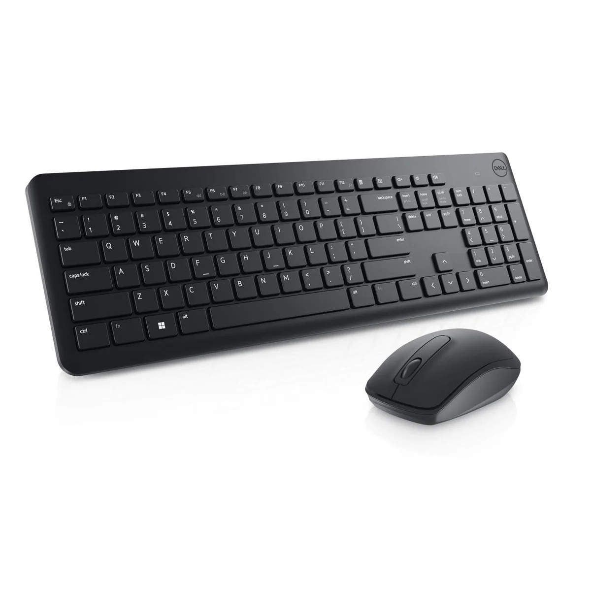 Combo Teclado e Mouse Dell KM3322W Sem Fio, Layout ABNT2 Português (Brasil), Receptor USB 2,4 GHz, Mouse Óptico 1.000 DPI com 3 Botões, Teclas Multimídia, Compatível com PC e Mac, Preto