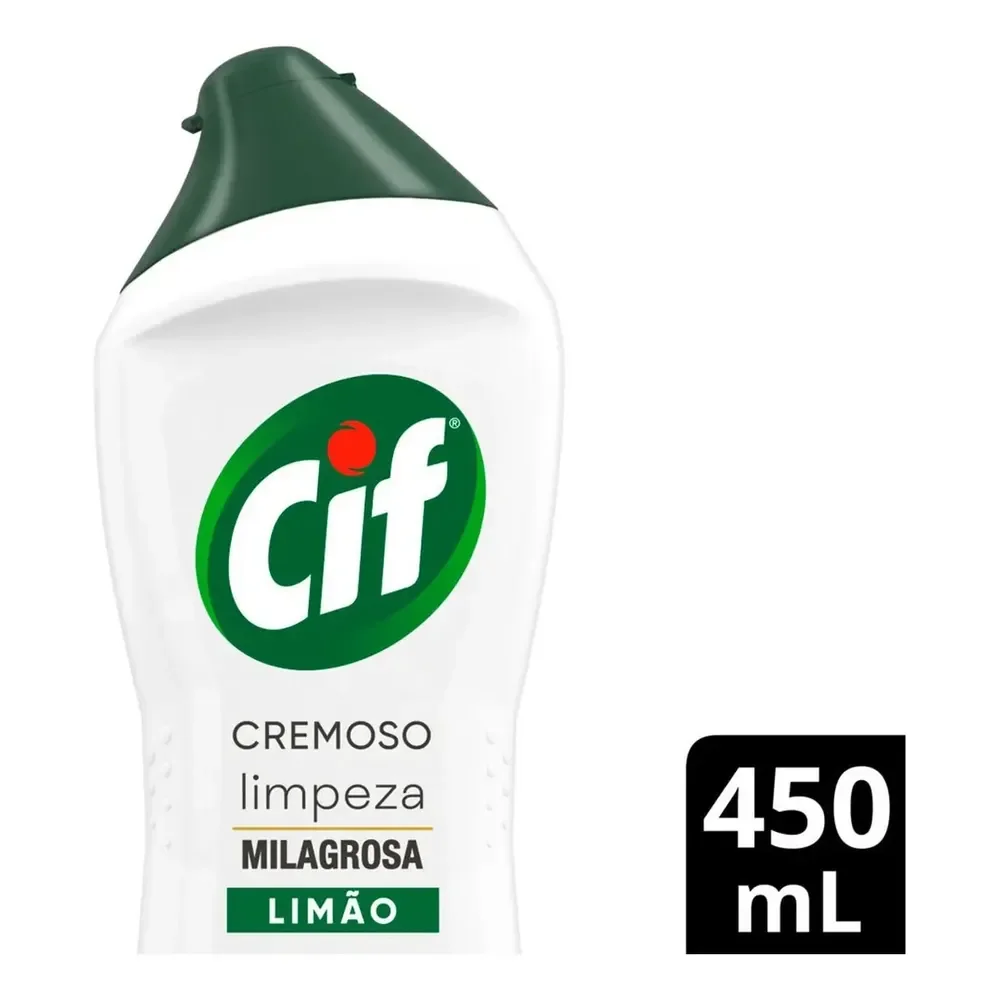 Limpador Multiuso Cremoso Limpeza Milagrosa Limão 450ml Cif