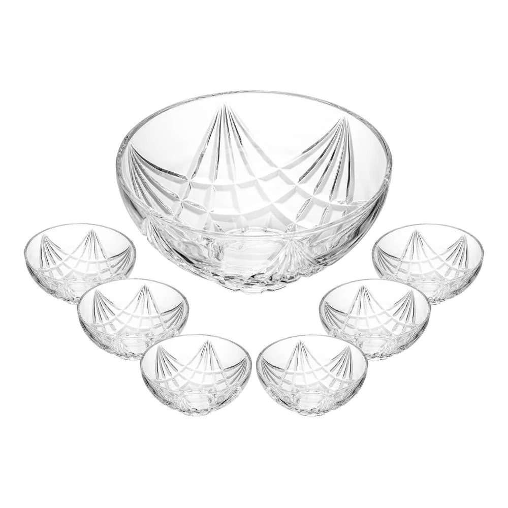 🧡 Conjunto 7 Peças para Sobremesa  de Vidro Sun - Wolff