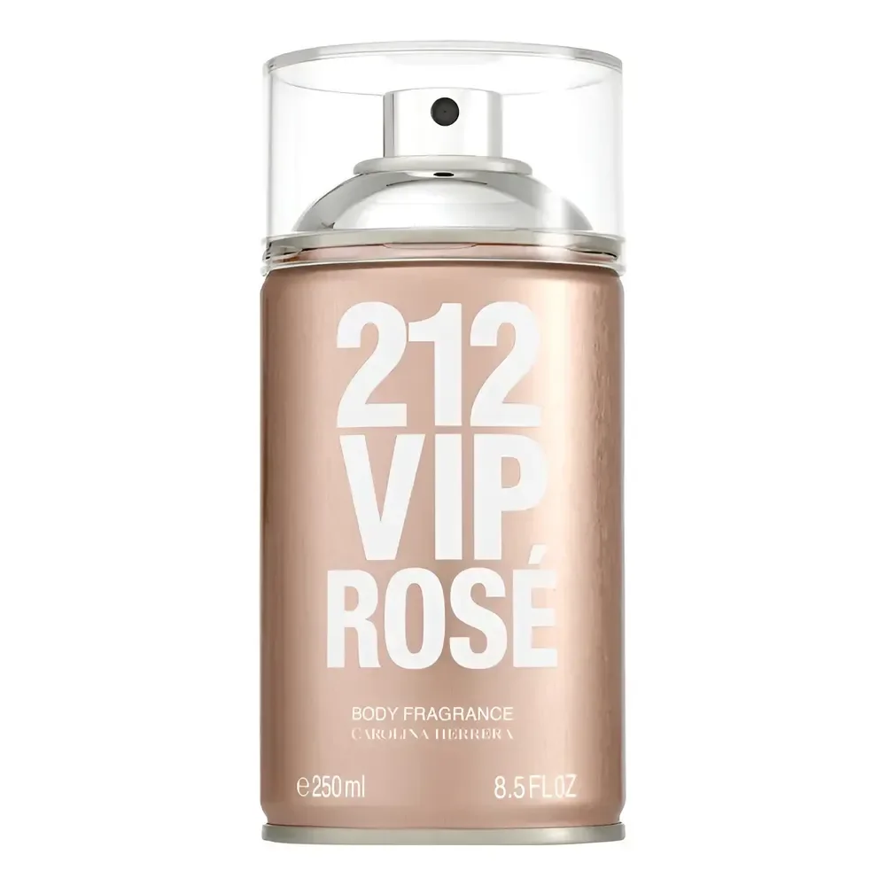 Body Spray Carolina Herrera 212 Vip Rosé Feminino 250ml - Body Splash De Longa Fixação