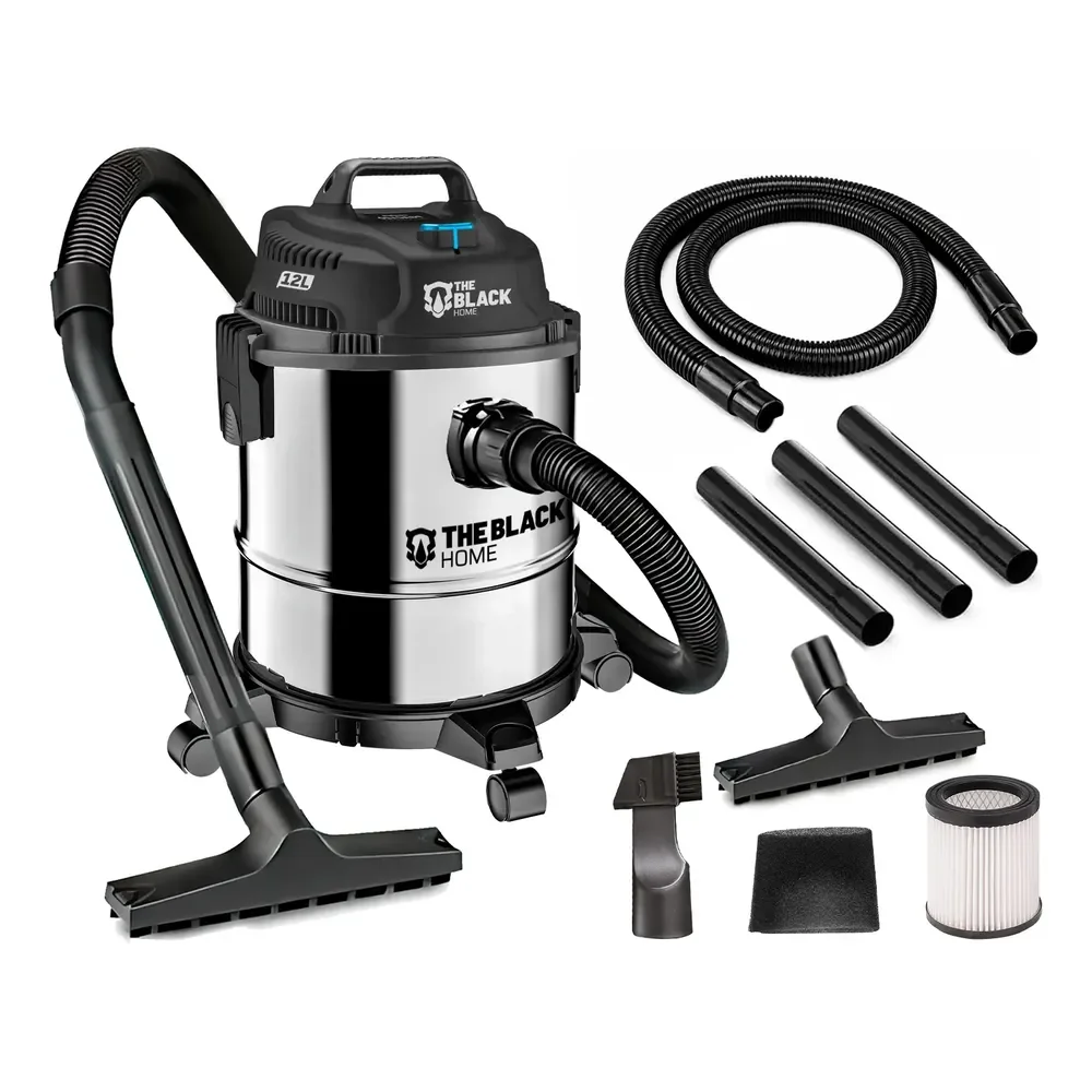 Aspirador De Pó Inox 12 Litros Turbo Versátil Eletroportátil Prateado 220v