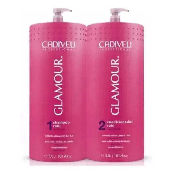 Kit Cadiveu Glamour Rubi Shampoo + Condicionador 6l