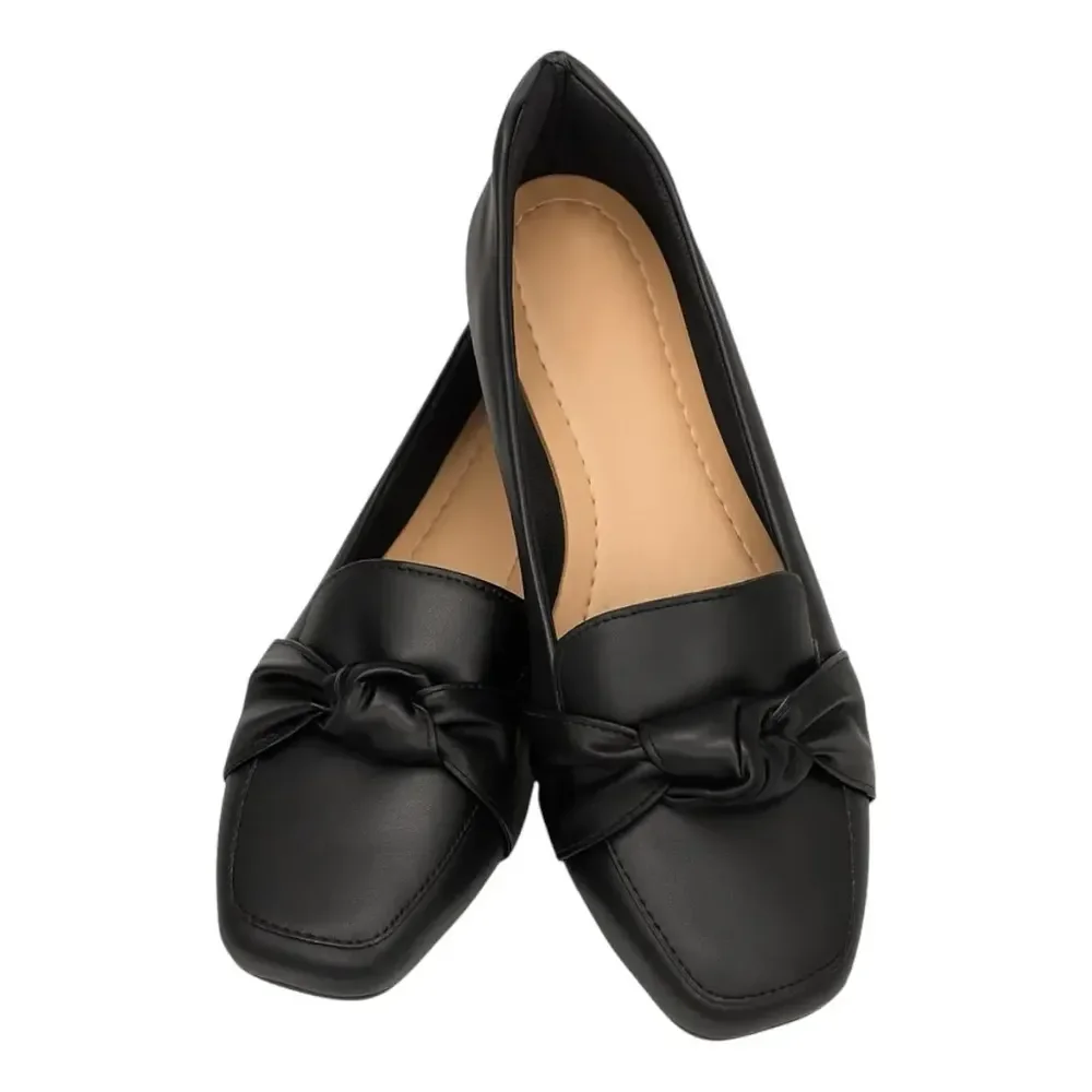 🛍️Sapatilha Mocassim Feminino Sapato Bico Quadrado Conforto