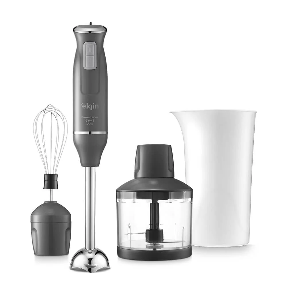 Mixer Power Inox 3 em 1 600W Elgin Lunar 220V - Mixer, triturador e batedor