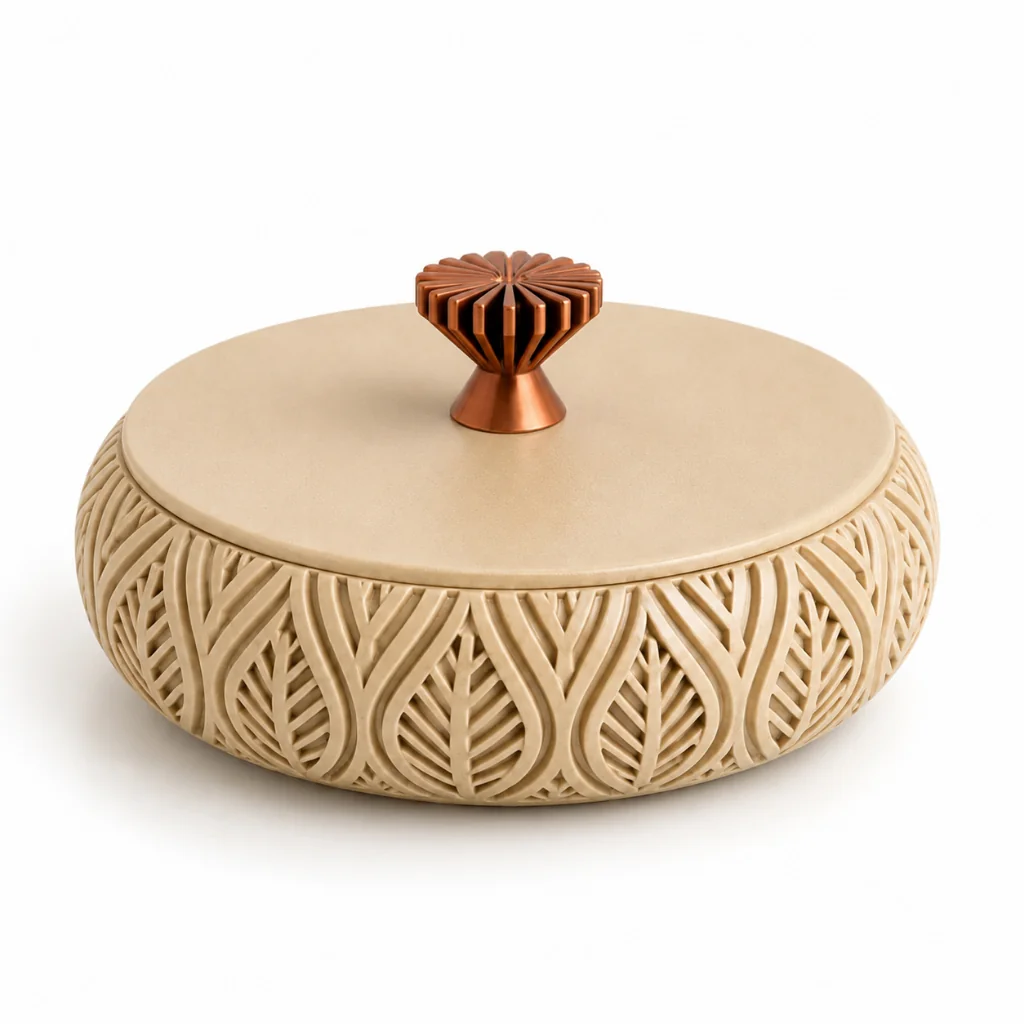 Bowl Organizador Decorativo Porta Jóias Chaves Com Tampa Luxo, Organizador banheiro e penteadeira.