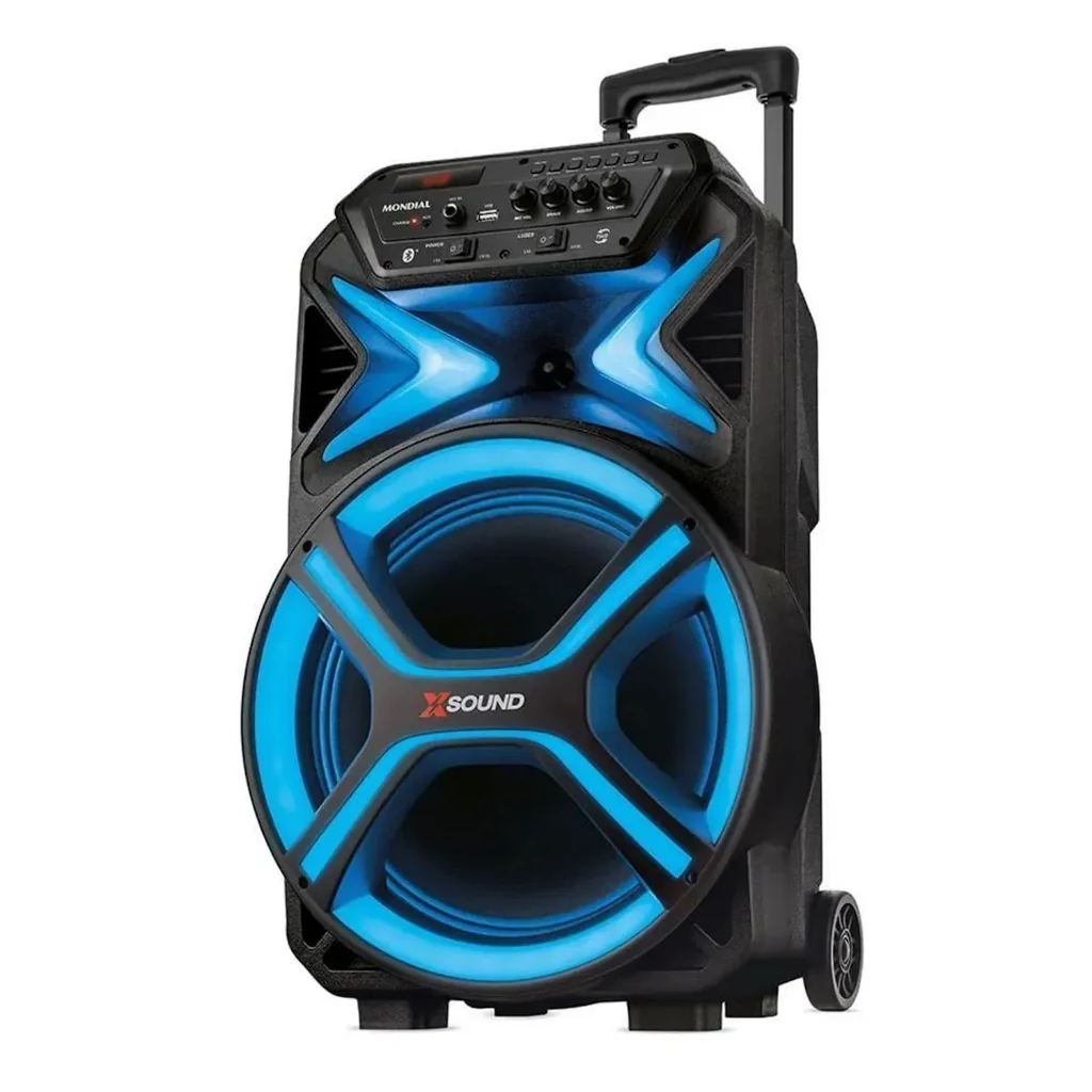Caixa de Som Amplificadora Mondial CM-550-L com Led 550W