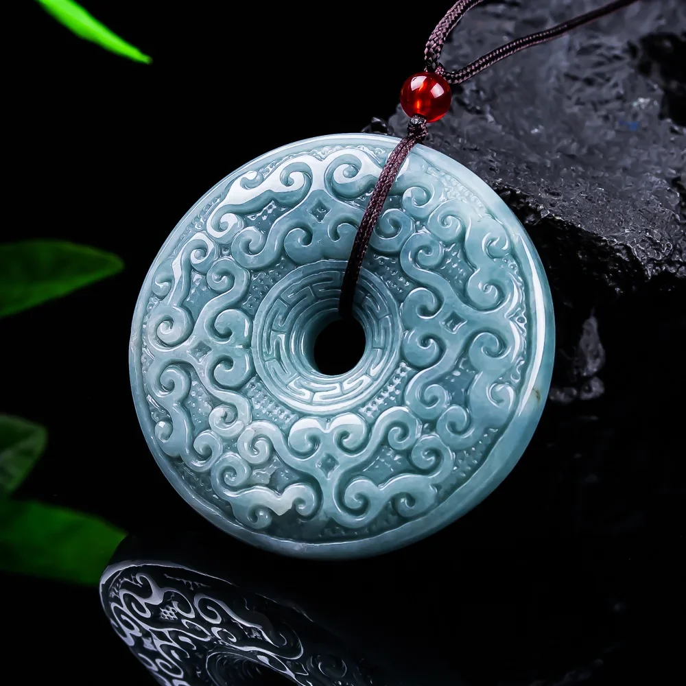 Colar com pingente de flor de jadeíta birmanesa natural, joias de designer vintage, acessórios de luxo, presentes de jade real para mulheres