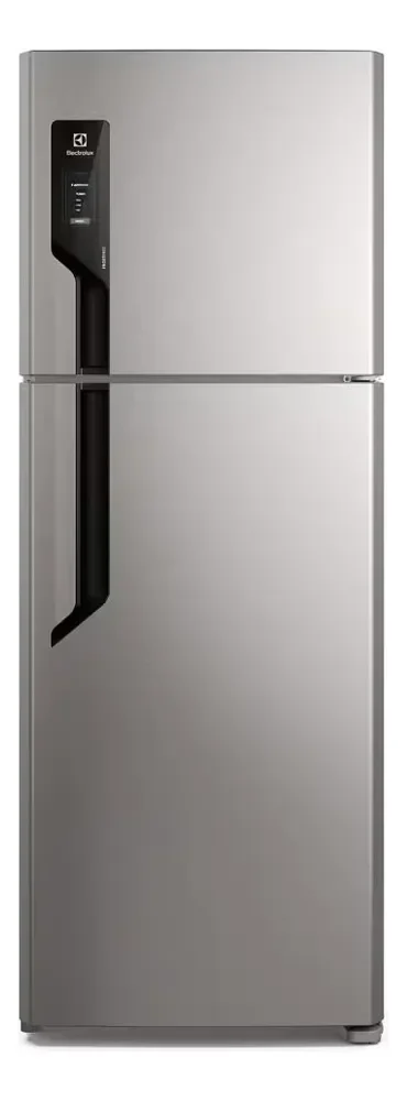 Geladeira Electrolux Frost Free com AutoSense 480L Efficient Duplex Inox Look TF71S Cor Prateado
