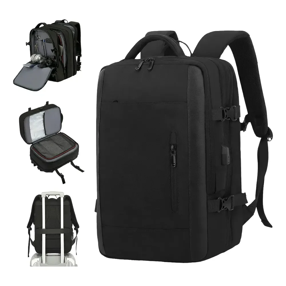 Mochila Viagem Feminina Masculina Para Notebook Executiva Preto