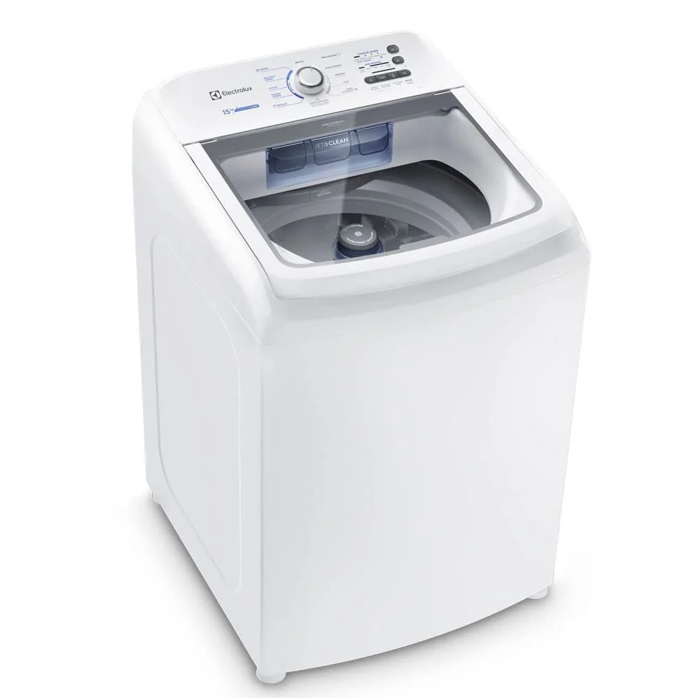 Máquina de Lavar Electrolux 15kg Branca Essential Care com Cesto Inox e Jet&Clean (LED15) - 127V