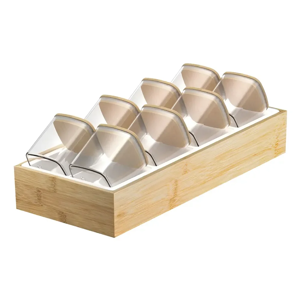 Organizador De Temperos Ou 9 Peças Linha Keep Marrom-claro