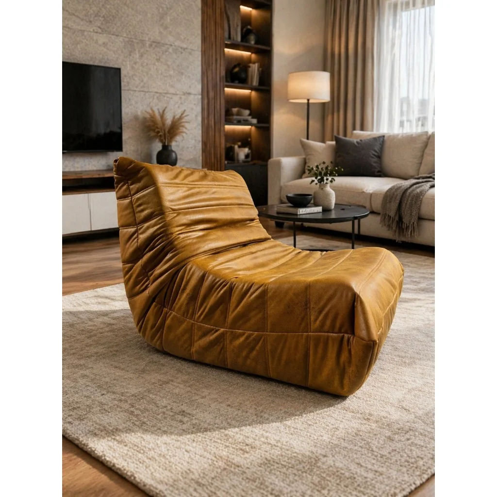 Poltrona Estilo Togo em Bouclé Design Atemporal Sala E Quarto