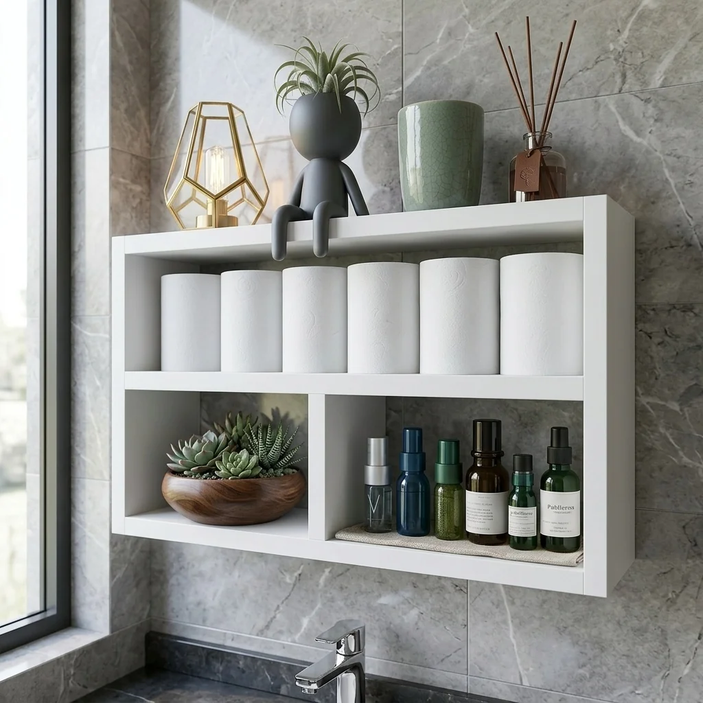Nicho Organizador Decorativo MDF Branco Para Sala Quarto Banheiro Cozinha