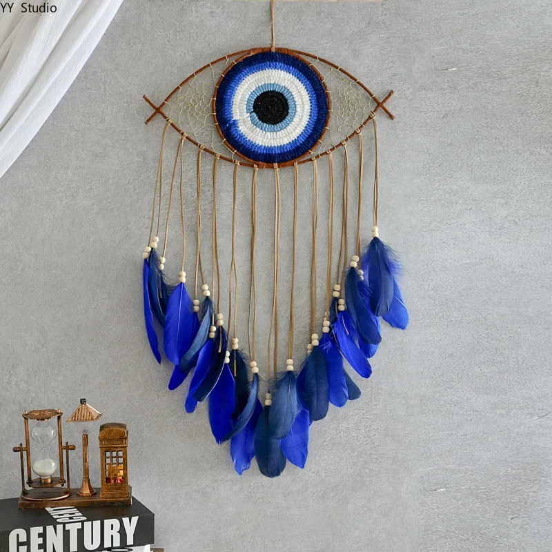 Decorações de Parede Criativas Feitas à Mão com Olho do Diabo, Acessórios de Decoração para Casa, Artesanato para Sala de Estar, Presentes