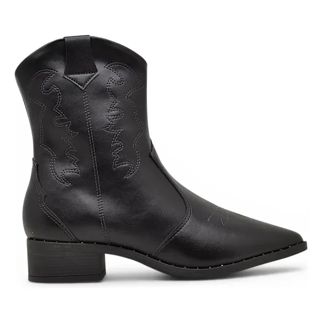 Bota Beira Rio Western Cano Curto Feminina Texana Salto