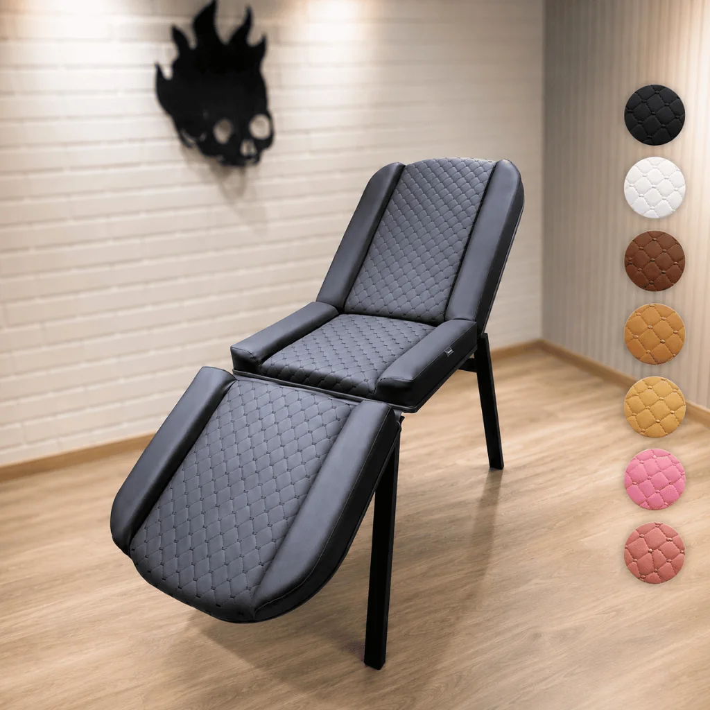 Maca Fixa 3 Posições Reclinável Tatuagem Estética Massagem Blue Hell Compact One Diamante