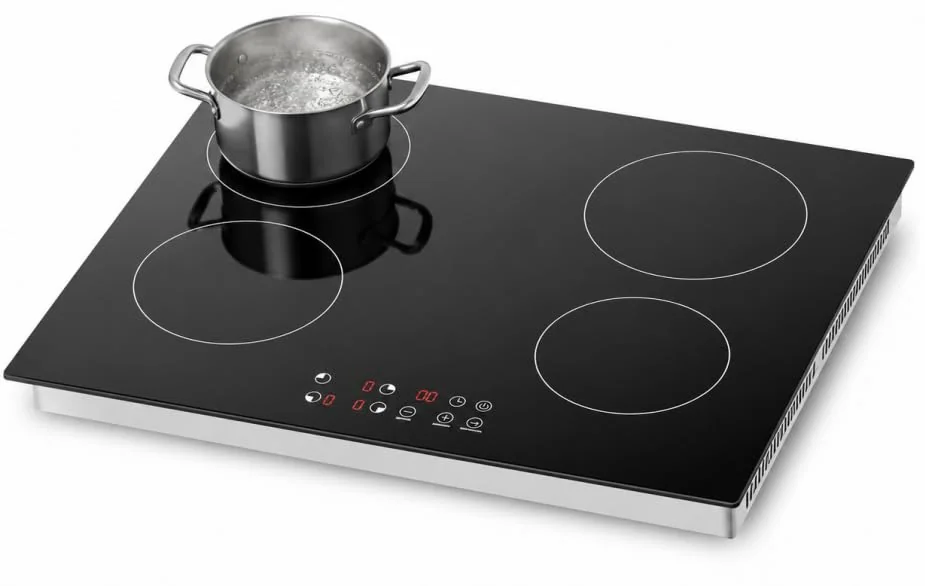 Cooktop de Indução 4 bocas controle independente 7000 W, 9 níveis de potência, trava para crianças, Controle de toque, cozinha moderna e elegante, 220V