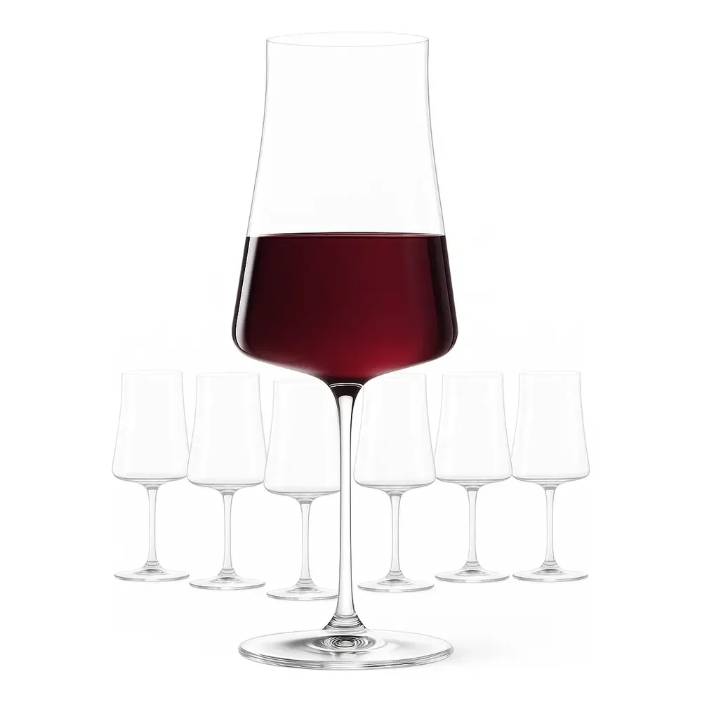 Jogo 6 Taças Cristal Titanium Vinho Tinto 560ml Xtra Bohemia Incolor